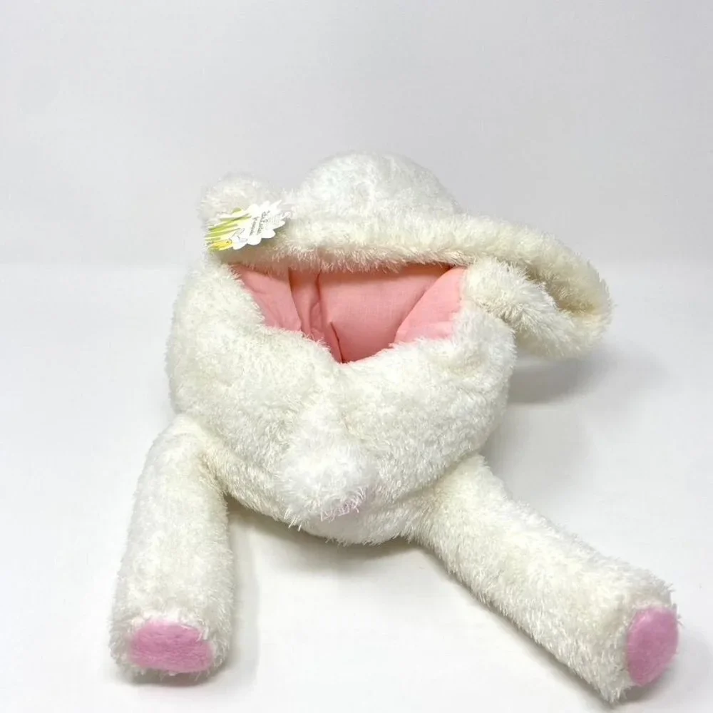 Vintage NWT Target 2003 Plush White Pink Lamb Easter Basket